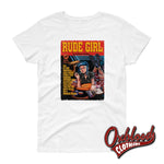 Load image into Gallery viewer, Womens Short Sleeve Rude Girl T-Shirt - Pulp Fiction Parody White / S
