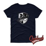 Load image into Gallery viewer, Womens Spirit Of 69 Shield Short Sleeve T-Shirt - Skinhead Crest Reggae Coat Arms Navy / S
