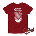 Cargar imagen en el visor de la galería, Womens Donuts And Dragons T-Shirt - Dnd Shirt D Tee D&amp;d Tshirt Antique Cherry Red / S

