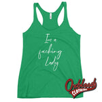 Lade das Bild in den Galerie-Viewer, Womens Im A Fucking Lady Racerback Tank - Funny Sarcastic Shirts Envy / Xs
