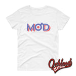 Cargar imagen en el visor de la galería, Womens Mods Arrow Raf Bullseye Target T-Shirt - 60S Clothing White / S
