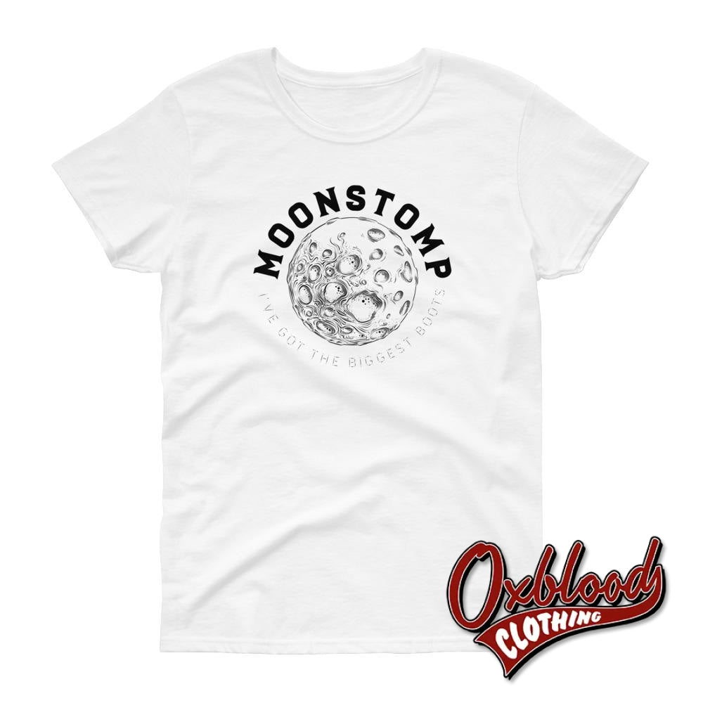 Womens Moonstomp Short Sleeve T-Shirt - Symarip Skinhead White / S
