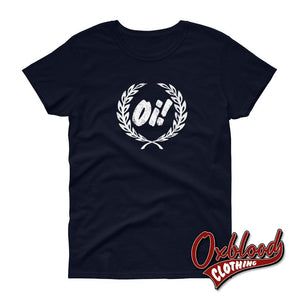 Womens Oi Shirt - Punk & Skinhead Girl Fashion Navy / S Shirts