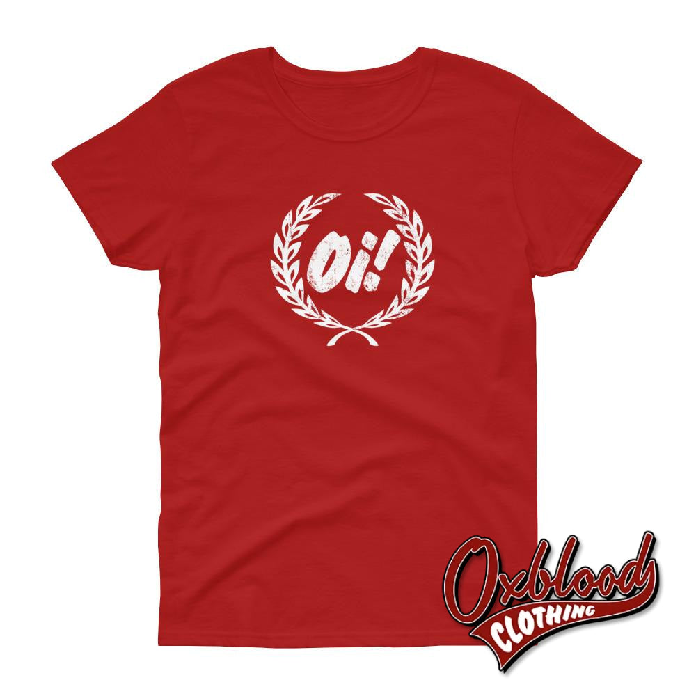Womens Oi Shirt - Punk & Skinhead Girl Fashion Red / S Shirts