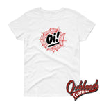 Cargar imagen en el visor de la galería, Womens Oi! Streetpunk Spiderweb T-Shirt - Punk Gothic Aesthetic White / S
