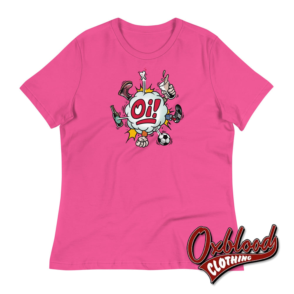 Women’s Oi! T-Shirt - Football Fighting Drinking & Boots By Duck Plunkett Berry / S Womens Shirts