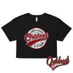 Cargar imagen en el visor de la galería, Womens Oxblood Clothing Crop Top Black / Xs
