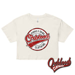 Cargar imagen en el visor de la galería, Womens Oxblood Clothing Crop Top Ecru / Xs
