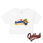 Load image into Gallery viewer, Womens Oxblood Clothing Crop Top Weetabix Skinhead Cropped T-Shirt - X Gatch Rivett White / Xs
