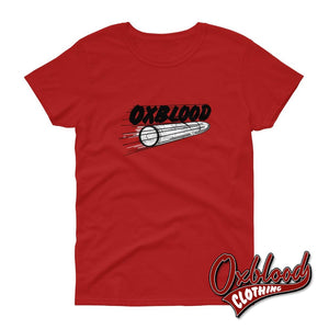 Womens Oxblood Clothing T-Shirt - Mock Bullet Records Tee S