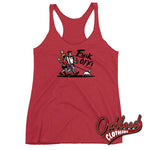Lade das Bild in den Galerie-Viewer, Womens Punk &amp; Skinhead Dog Racerback Tank - Fuck Off Shirts Vintage Red / Xs Top
