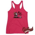 Lade das Bild in den Galerie-Viewer, Womens Punk &amp; Skinhead Dog Racerback Tank - Fuck Off Shirts Vintage Shocking Pink / Xs Top
