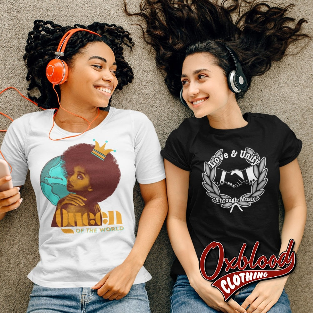 Womens Queen Of The World T-Shirt - Skinhead Reggae Song