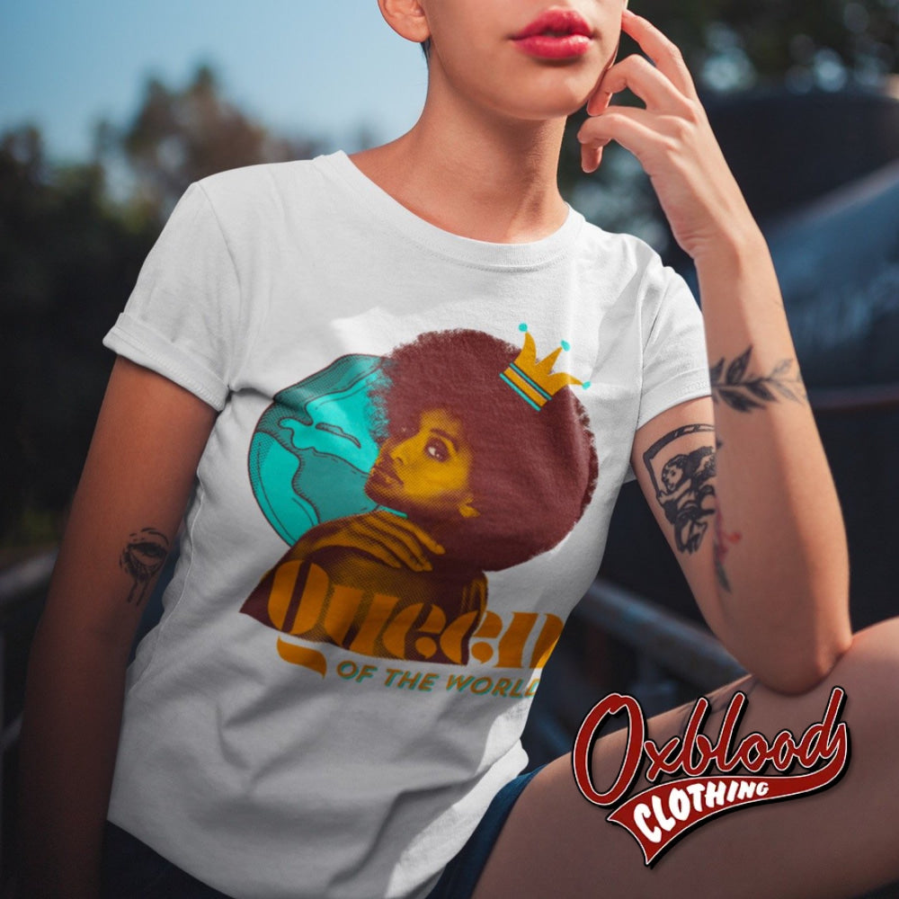 Womens Queen Of The World T-Shirt - Skinhead Reggae Song
