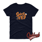 Load image into Gallery viewer, Womens Razors And Records 69 T-Shirt - Trojan Spirit Of Clothing Navy / S
