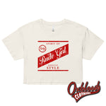 Lade das Bild in den Galerie-Viewer, Womens Rude Girl Cropped T-Shirt - Jamaican Style Ska Crop Top Ecru / Xs

