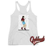 Cargar imagen en el visor de la galería, Womens Rude Girl Racerback Tank - Skinhead Ska Reggae Rudegirl 2Tone Heather White / Xs Top
