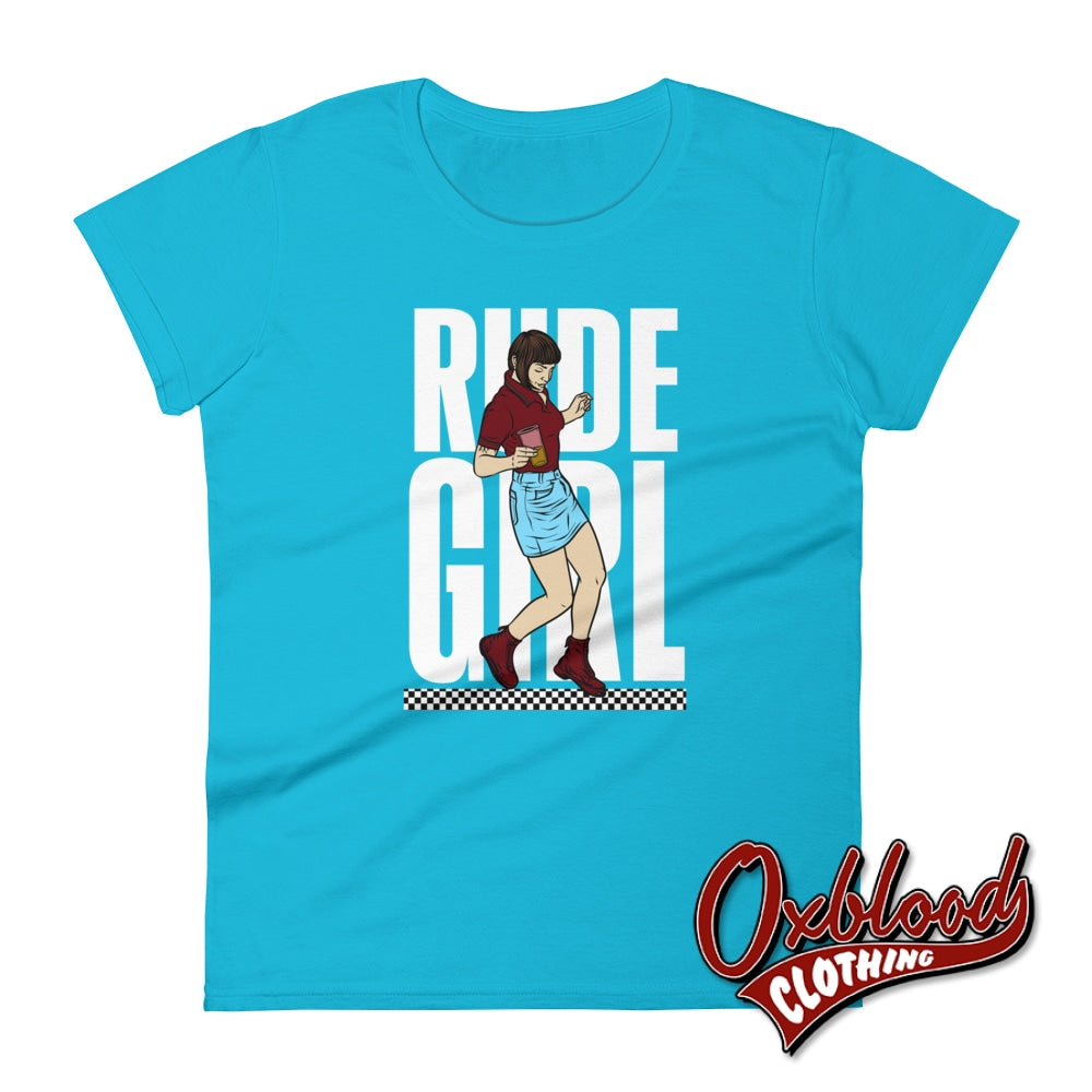 Womens Rude Girl Short Sleeve T-Shirt Caribbean Blue / S Shirts