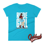 Cargar imagen en el visor de la galería, Womens Rude Girl Short Sleeve T-Shirt Caribbean Blue / S Shirts
