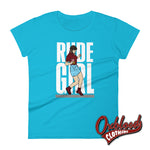 Lade das Bild in den Galerie-Viewer, Womens Rude Girl Short Sleeve T-Shirt Caribbean Blue / S Shirts
