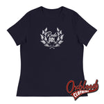 Lade das Bild in den Galerie-Viewer, Womens Rude Girl T-Shirt - Ladies’ Ska Laurel Wreath Crest Navy / S Shirts

