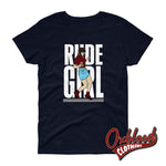 Lade das Bild in den Galerie-Viewer, Womens Short Sleeve Rude Girl T-Shirt Navy / S
