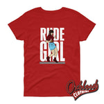 Load image into Gallery viewer, Womens Short Sleeve Rude Girl T-Shirt Red / S
