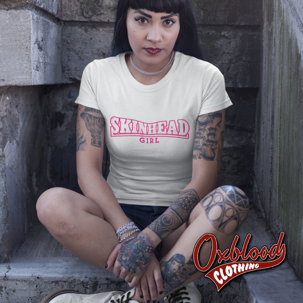 Womens Skinhead Girl Short Sleeve T-Shirt Shirts