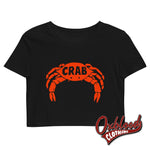 Lade das Bild in den Galerie-Viewer, Organic Womens Skinny-Fit Crab Records Crop Top - Trojan Skinbyrd Blue Beat Skinhead Girl Duke Reid
