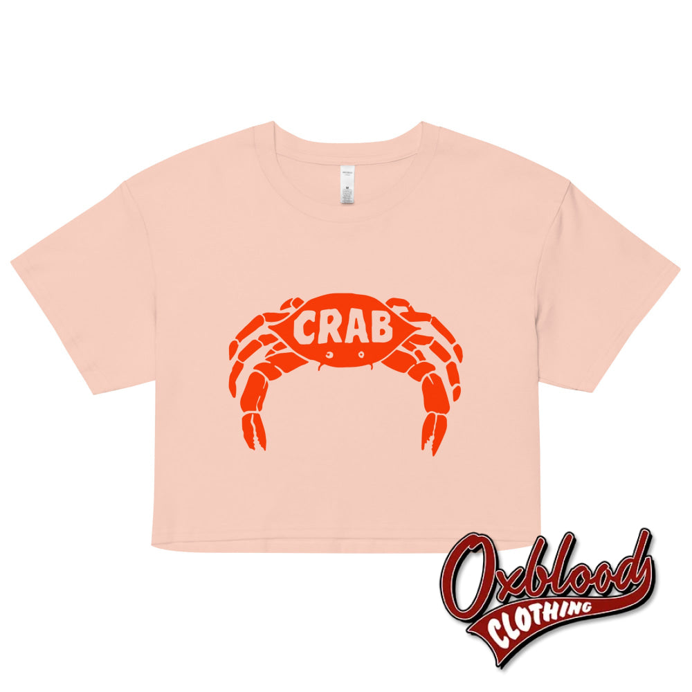 Women’s Skinny-Fit Crab Records Crop Top - Trojan Skinbyrd Blue Beat Skinhead Girl Duke Reid