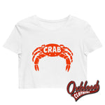 Lade das Bild in den Galerie-Viewer, Organic Womens Skinny-Fit Crab Records Crop Top - Trojan Skinbyrd Blue Beat Skinhead Girl Duke Reid
