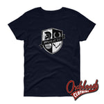 Load image into Gallery viewer, Womens Spirit Of 69 Shield Short Sleeve T-Shirt - Skinhead Crest Reggae Coat Arms Navy / S
