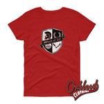 Load image into Gallery viewer, Womens Spirit Of 69 Shield Short Sleeve T-Shirt - Skinhead Crest Reggae Coat Arms Red / S
