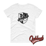 Load image into Gallery viewer, Womens Spirit Of 69 Shield Short Sleeve T-Shirt - Skinhead Crest Reggae Coat Arms White / S
