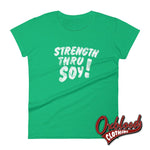 Cargar imagen en el visor de la galería, Womens Strength Thru Soy T-Shirt - Straight Edge Clothing Uk Style Heather Green / S
