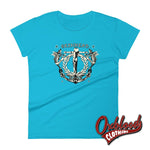 Load image into Gallery viewer, Womens Tattoo Crucified Skinhead T-Shirt - Punk Ska Oi! Reggae Style Clothing Caribbean Blue / S
