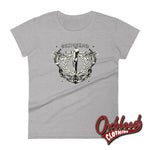 Load image into Gallery viewer, Womens Tattoo Crucified Skinhead T-Shirt - Punk Ska Oi! Reggae Style Clothing Heather Grey / S
