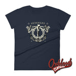 Cargar imagen en el visor de la galería, Womens Tattoo Crucified Skinhead T-Shirt - Punk Ska Oi! Reggae Style Clothing Navy / S
