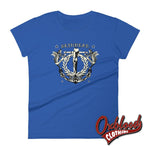 Load image into Gallery viewer, Womens Tattoo Crucified Skinhead T-Shirt - Punk Ska Oi! Reggae Style Clothing Royal Blue / S
