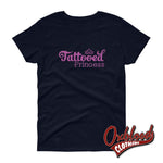 Lade das Bild in den Galerie-Viewer, Womens Tattooed Princess T-Shirt - Employed Low-Life Navy / S

