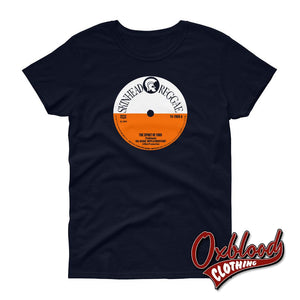 Womens Traditional Skinhead Reggae T-Shirt - Trojan Boss 1969 Ska Roots & Rocksteady Navy / S