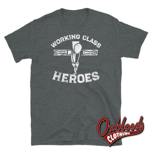 Working Class Heroes - Skinhead Crucified T-Shirt Dark Heather / S Shirts