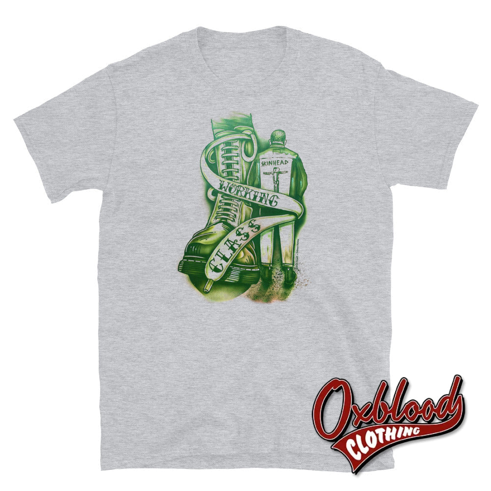 Working Class Skinhead T-Shirt - Traditional Clothing Gatch Rivett X Oxblood Sport Grey / S T-Shirts