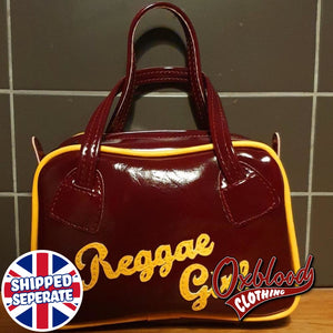Yellow & Burgundy Reggae Girl Handbag - Carol Style Hand-Stitched Trojan Bag