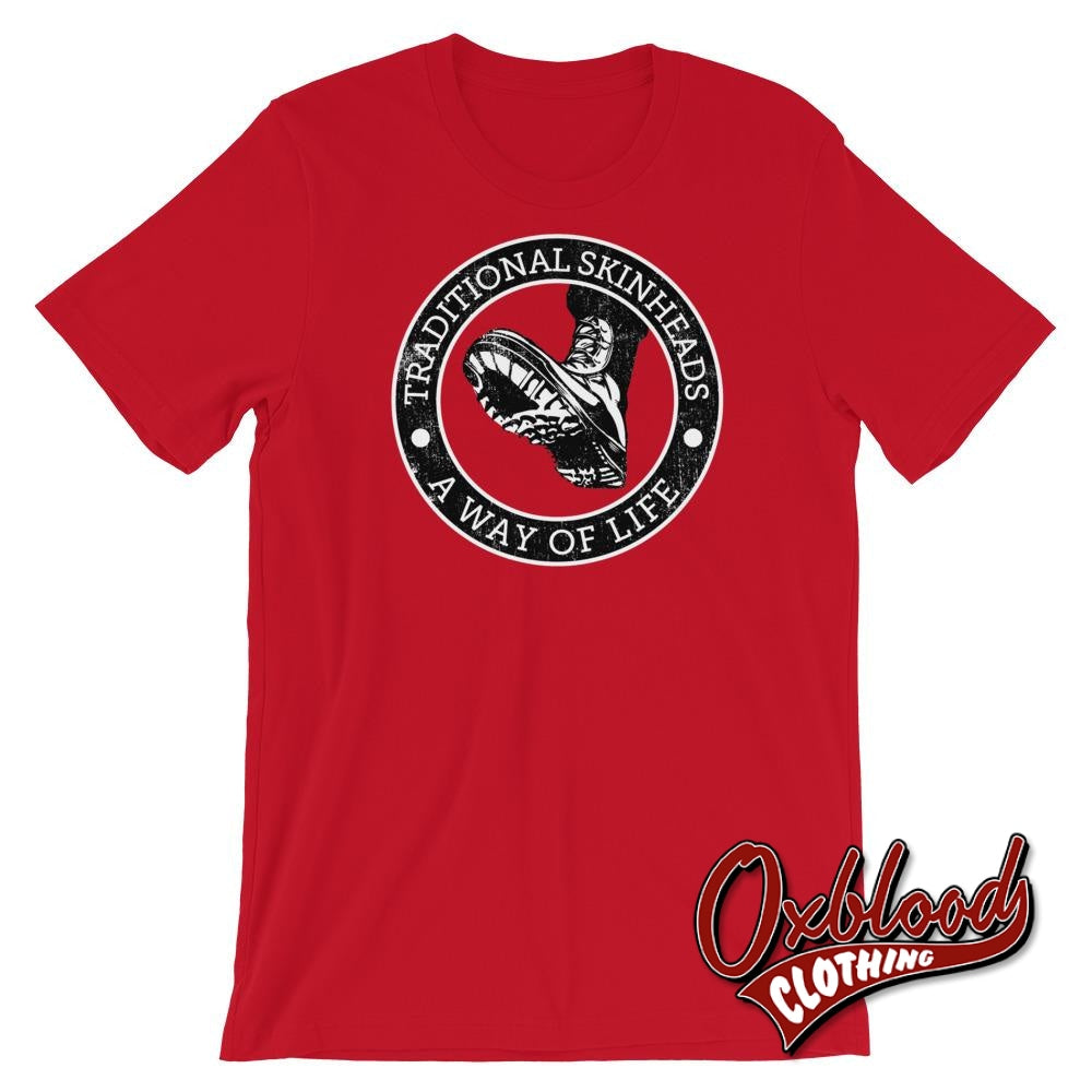 A Way Of Life Traditional Skinheads T-Shirt Red / S Shirts