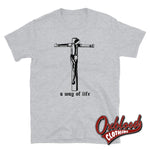 Load image into Gallery viewer, Two-Tone Crucified Skinhead Shirt / Skin - Skinheads Against Racial Prejudice Sport Grey S

