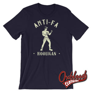 Anti-Fa Hooligan T-Shirt Navy / Xs Shirts
