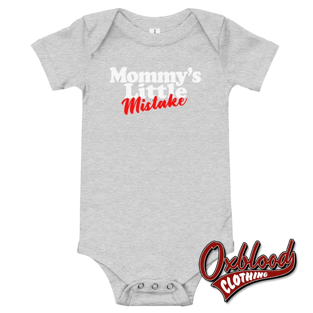 Baby Mommys Little Mistake One Piece - Offensive Baby Onesies Athletic Heather / 3-6M