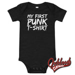 Load image into Gallery viewer, Baby My First Punk T-Shirt Piece - Punk Baby Clothes Uk Dark Grey Heather / 3-6M
