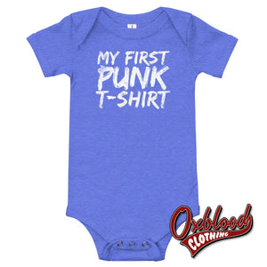 Baby My First Punk T-Shirt Piece - Punk Baby Clothes Uk Heather Columbia Blue / 3-6M
